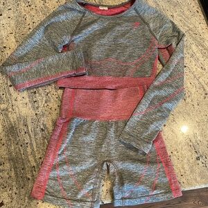 Gymshark short and cropped long sleeve set